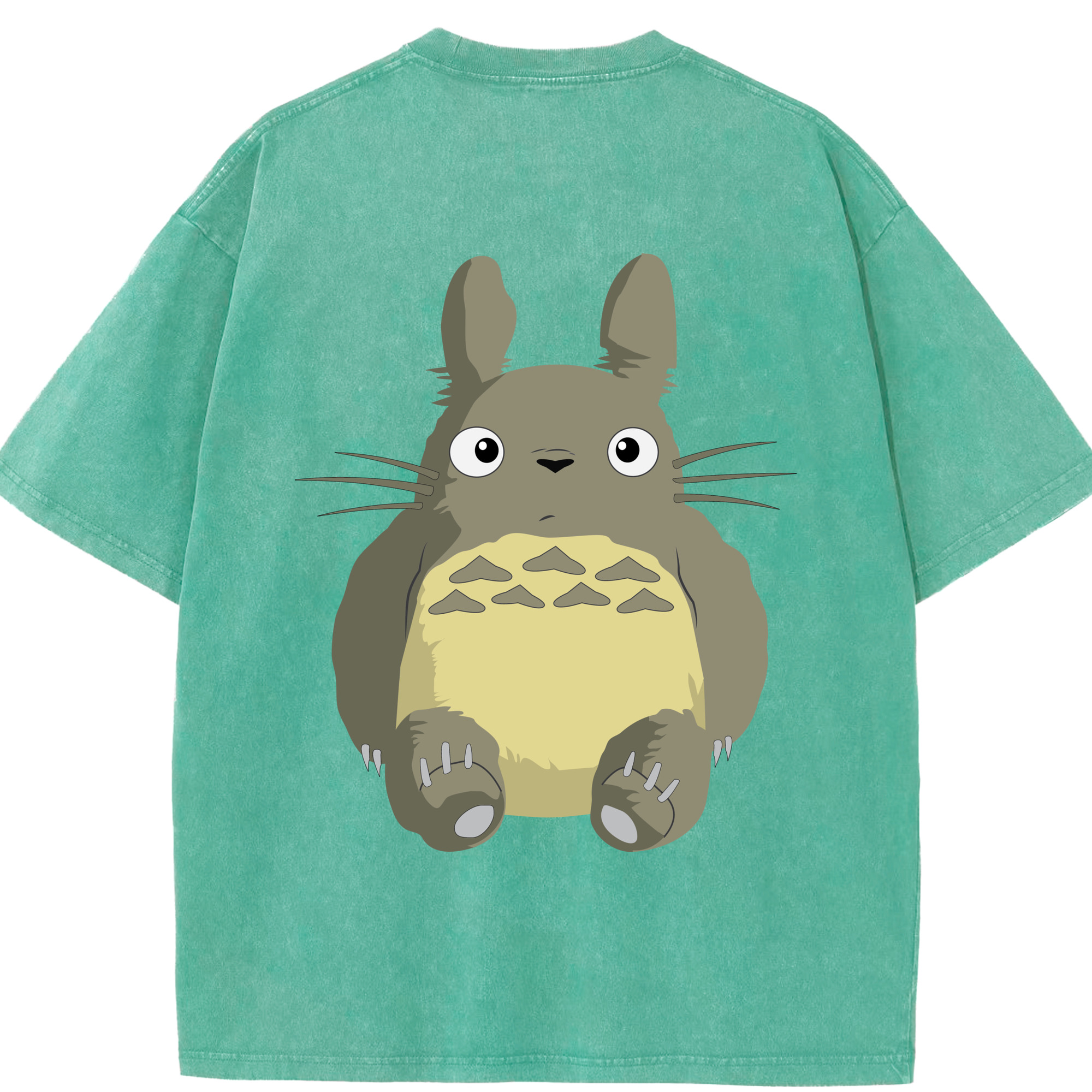 （画像用） となりのトトロ 草壁メイ 草壁サツキ My Neighbor Totoro Satsuki Kusakabe Mei Kusakabe 綿100% ヴィンテージ風 半袖Tシャツ（背面プリント）